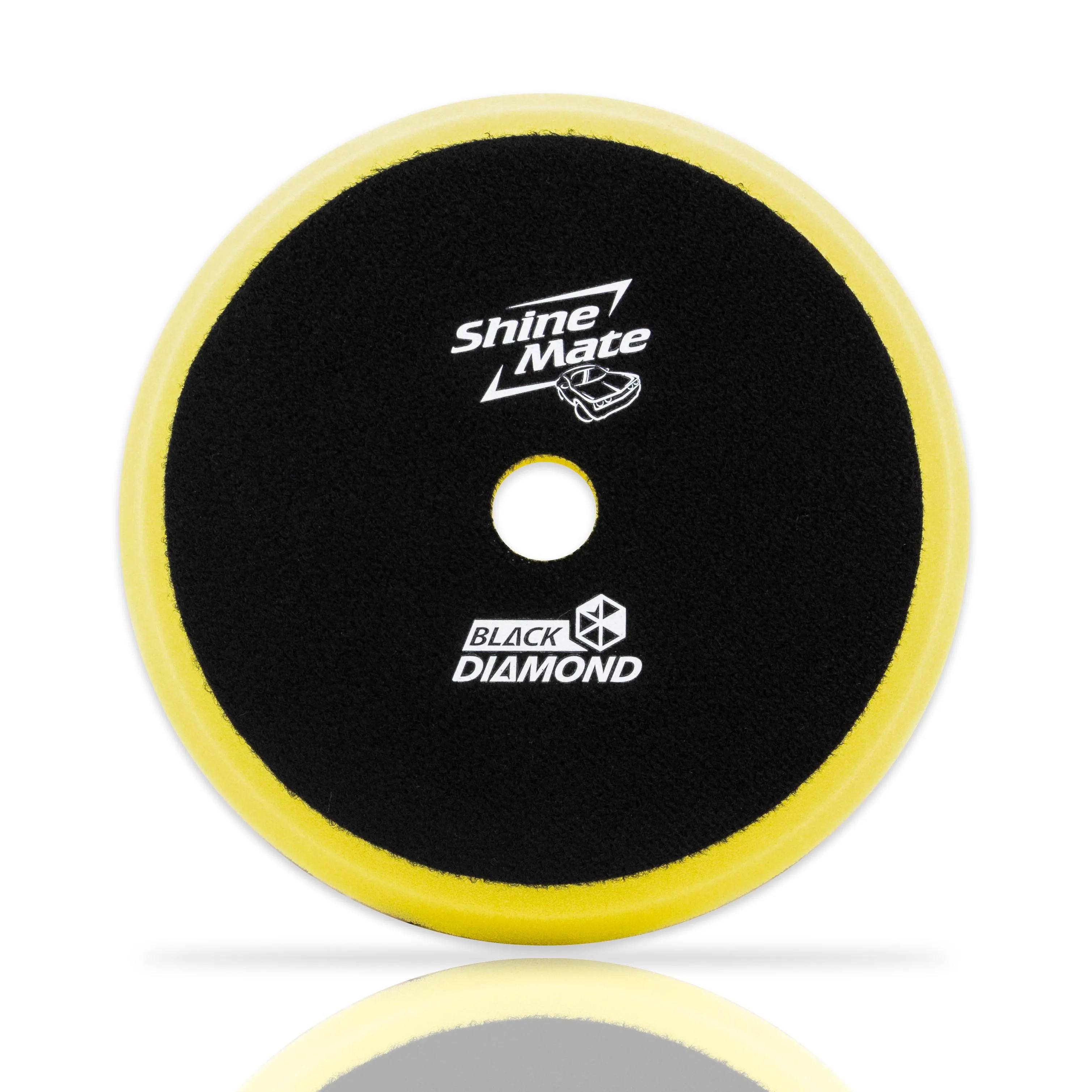 Shinemate - 7" Black Diamond Yellow High Cut Foam Pad to fit 6" Backing Plates (5 Pack)