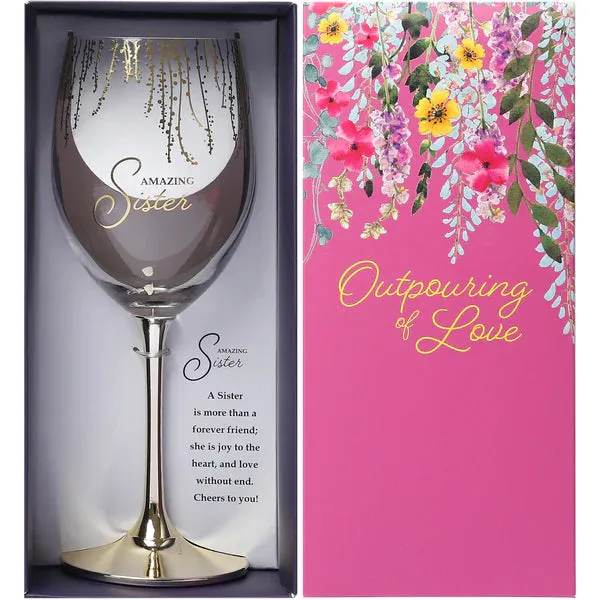 Sister Gift Boxed 19oz Crystal Wine Glass