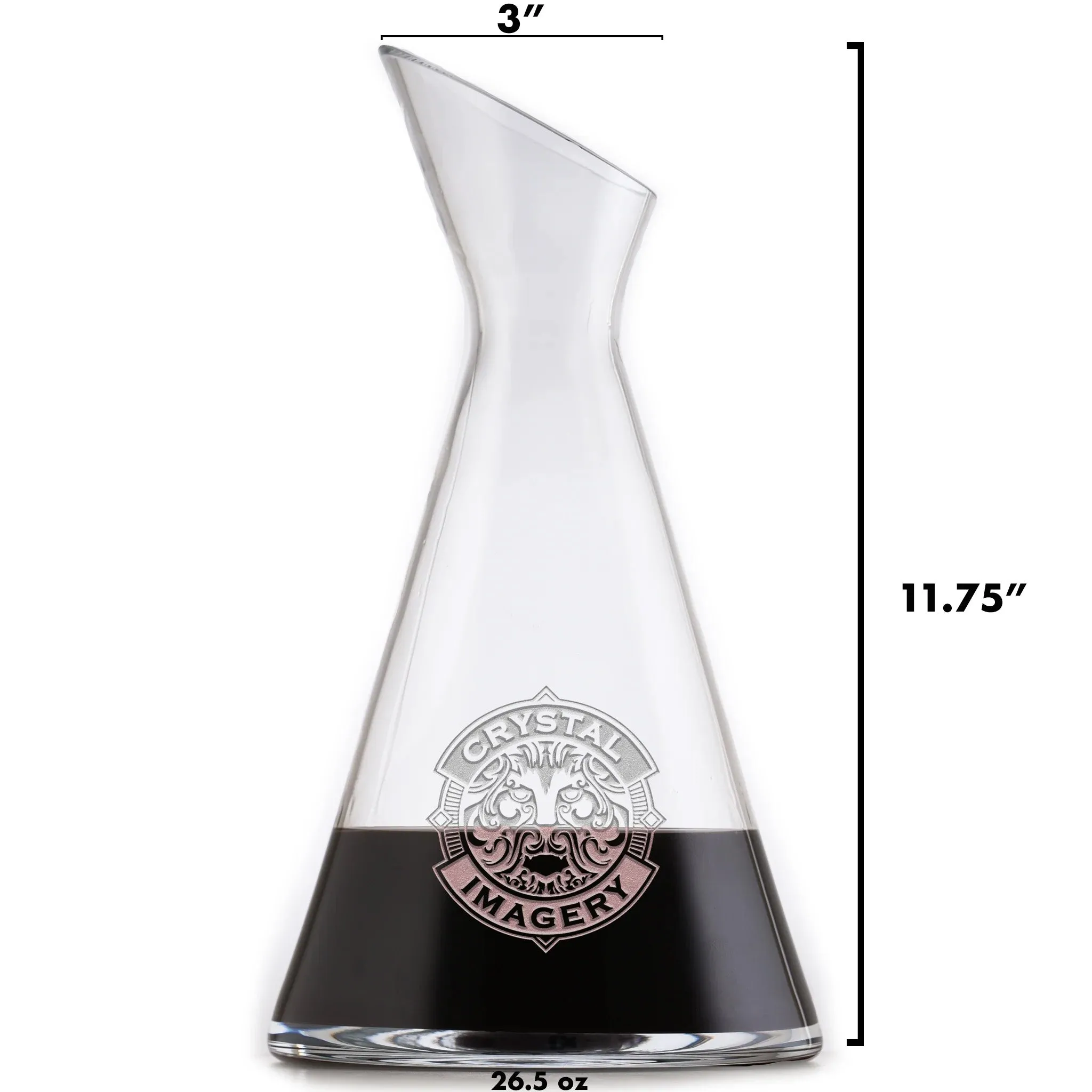 Skull and Bones Monogram Slant Wine Carafe Decanter