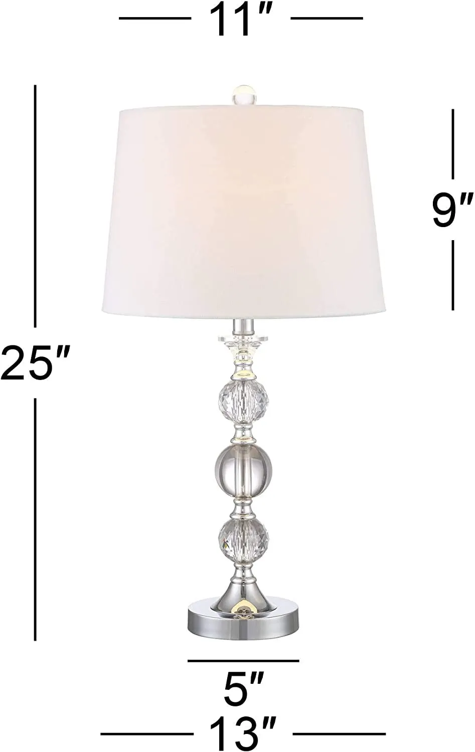 Solange 25" High Modern Glam Luxury Table Lamps Set of 2