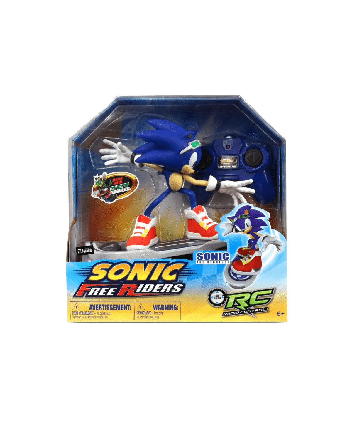 Sonic Free Rider Skateboard Remote Controlled Vehicle, Great RC Car Gift for Sonic the Hedgehog Fans