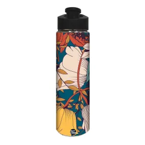 Stainless Steel Sipper Bottle -  Rust Flowers