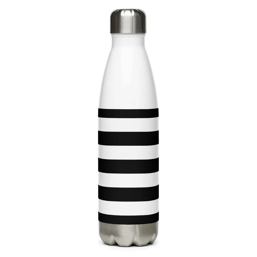 Stainless Steel Water Bottle BW Stripes