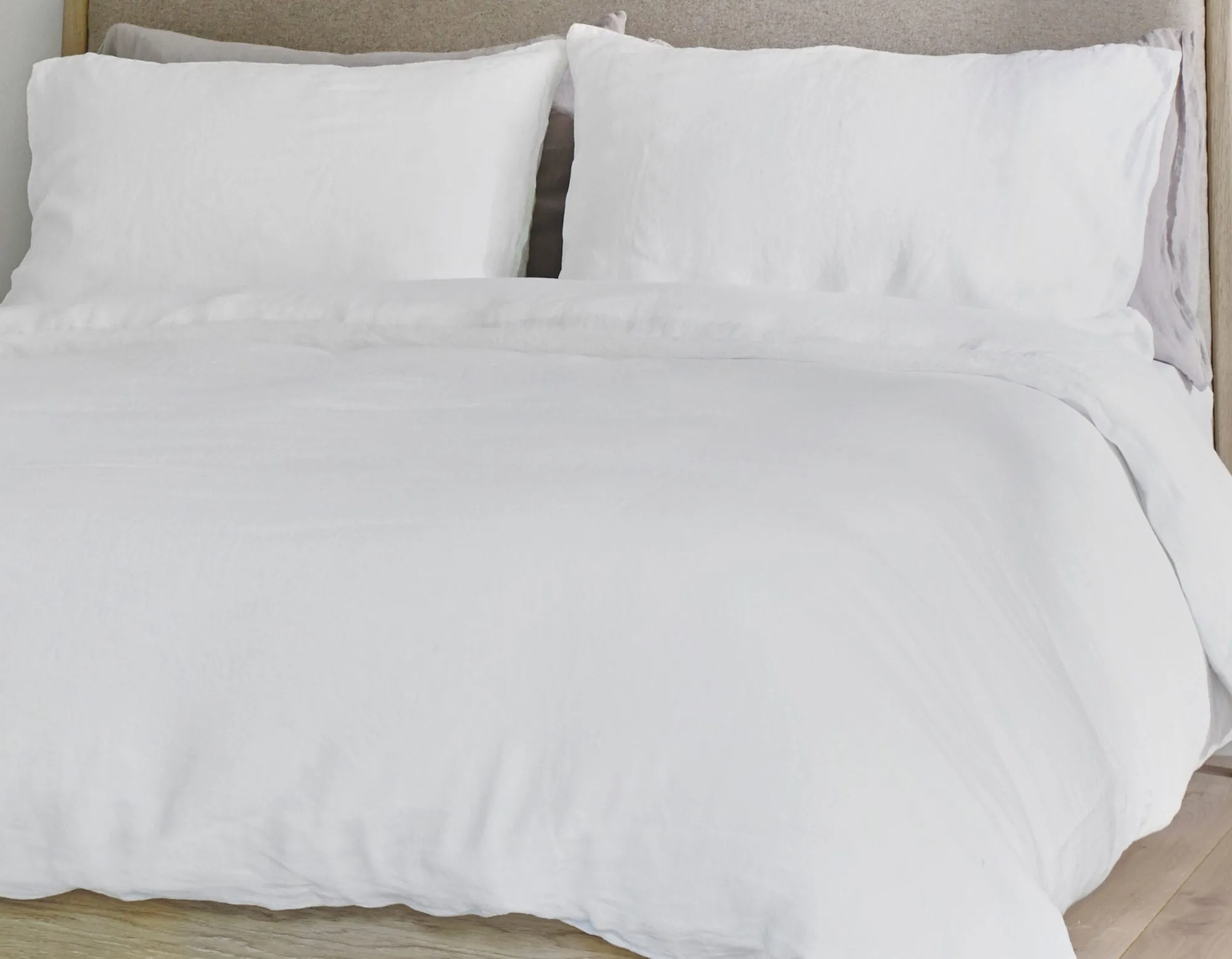 Standard Linen Pillowcase Pair - White