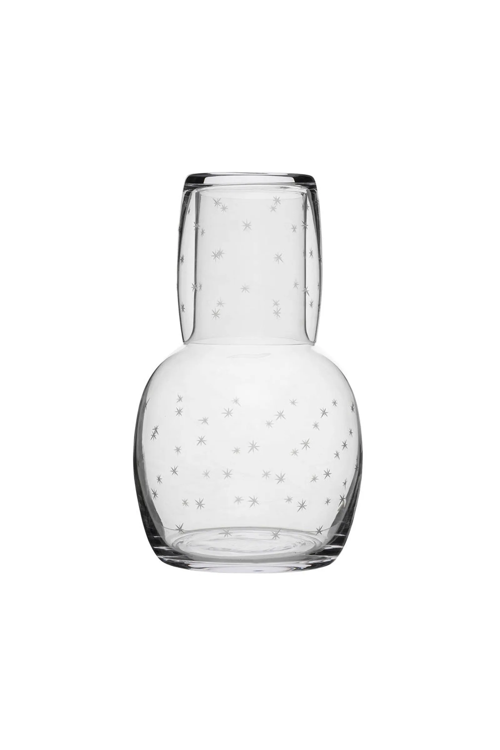 Stars Design Carafe And Glass