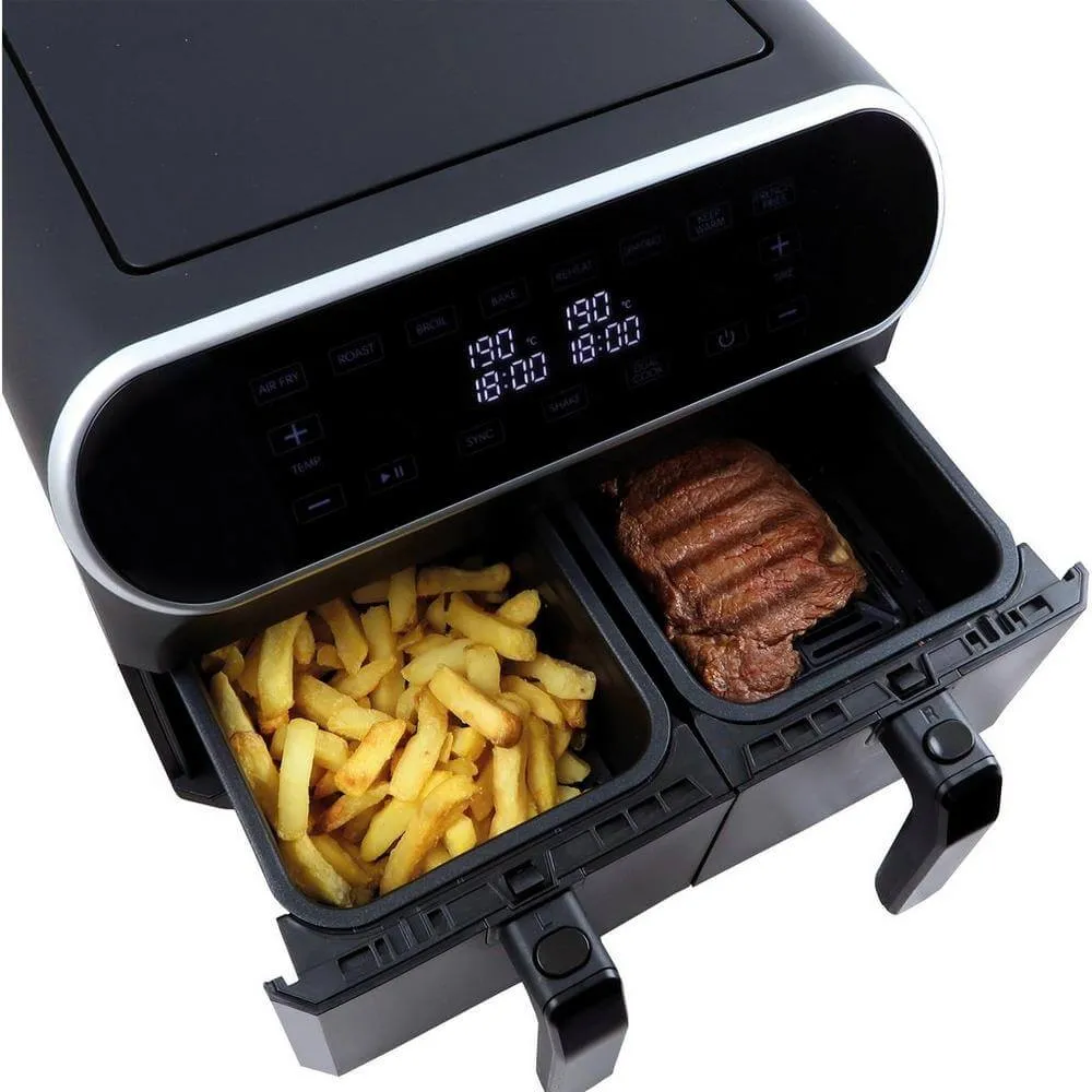 Statesman SKAF08017BK 8 Litre Digital Dual Zone Air Fryer, Black