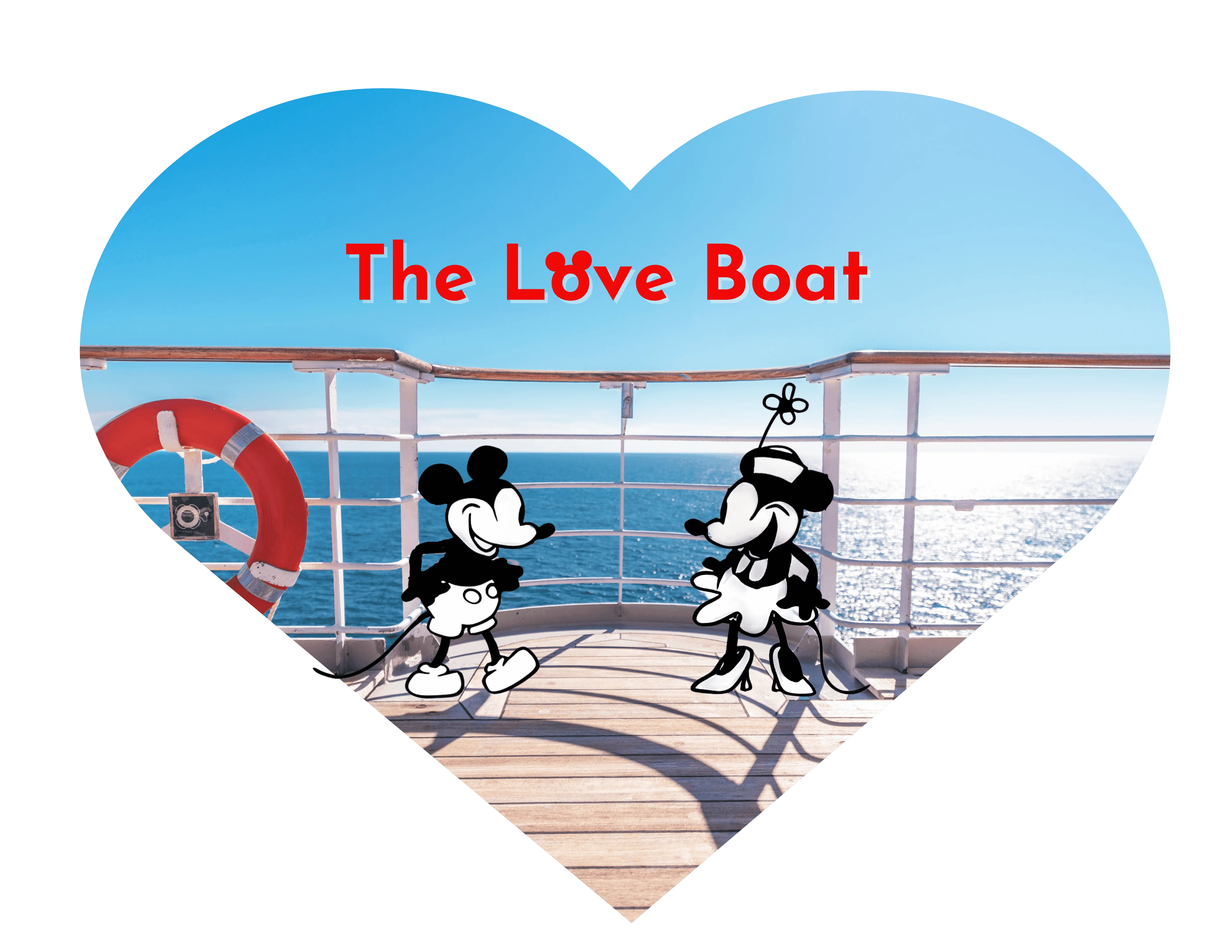 Steamboat Willie - Love Boat - Wide Mouth Plastic Water Bottle