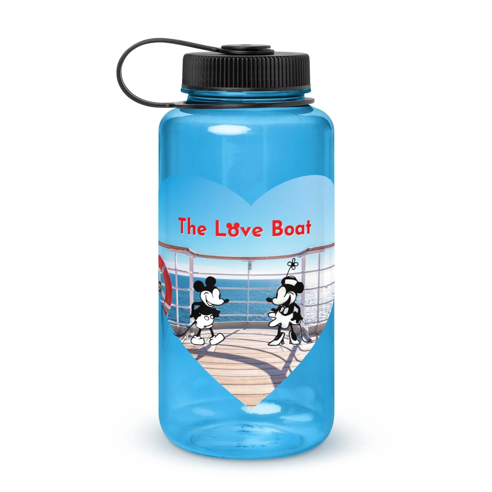 Steamboat Willie - Love Boat - Wide Mouth Plastic Water Bottle