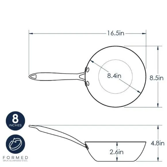 Steel N/S Wok 8.5IN