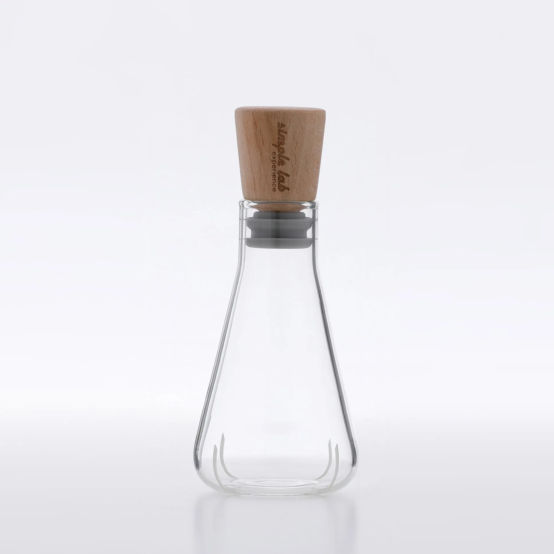 Tea Infuser Science Flask Glass & Wood