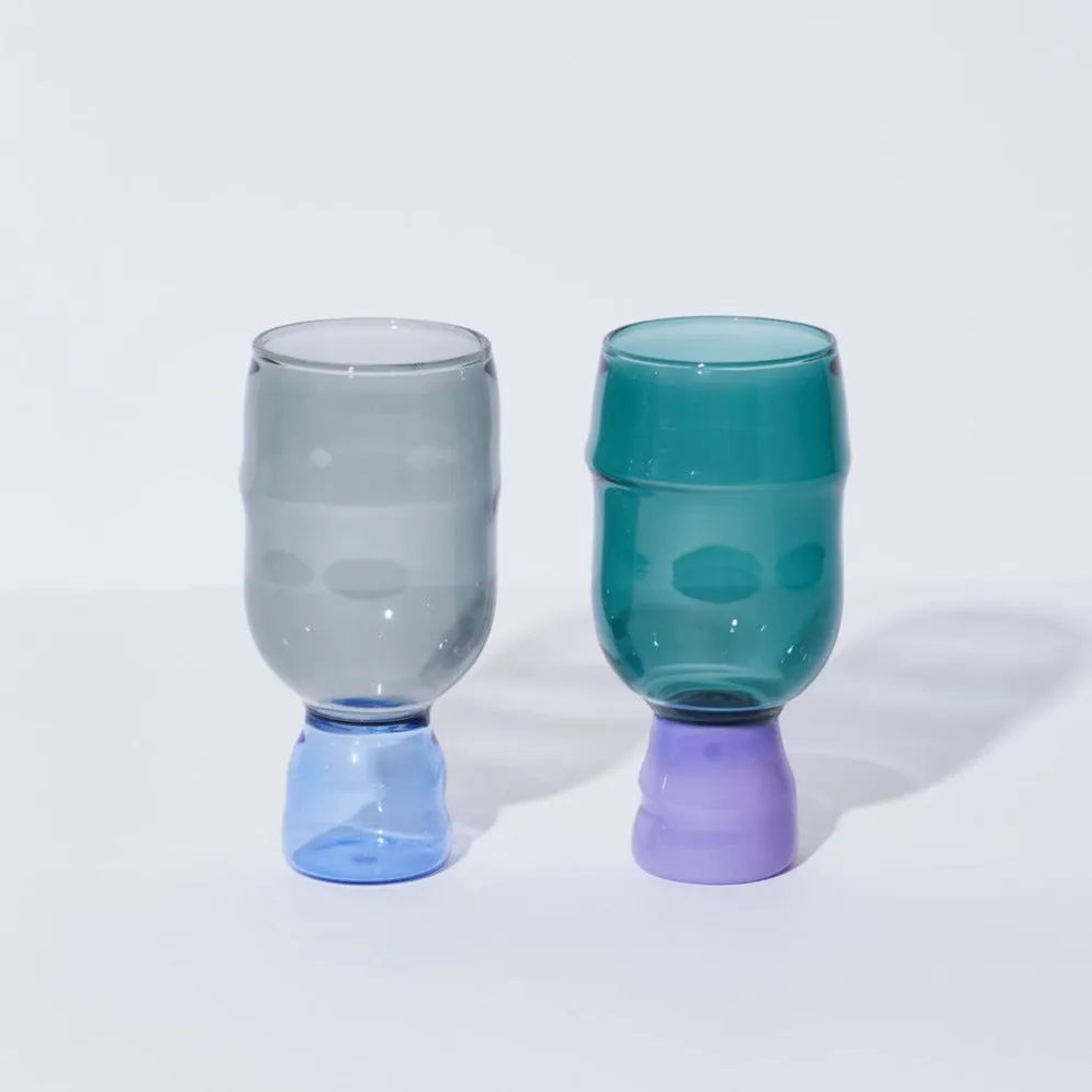 Teal Show Pony Glasses - Single Glass