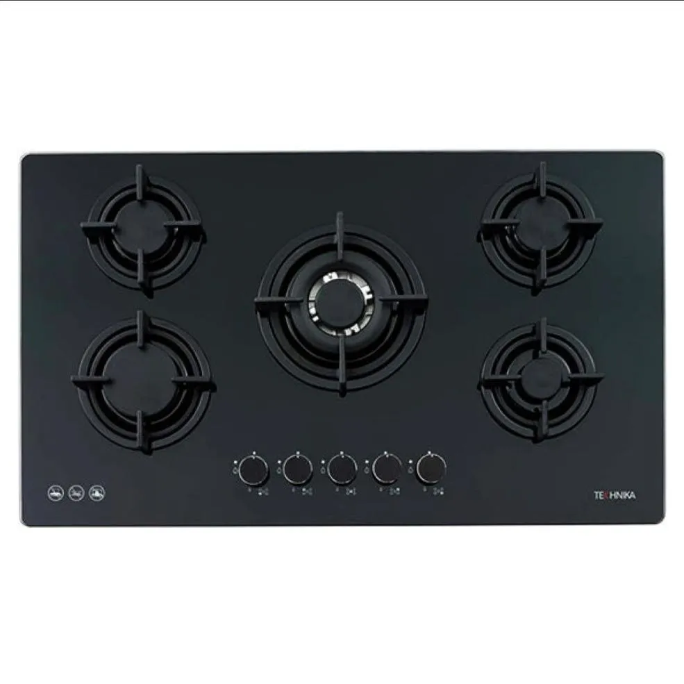 Technika H950STBGFPRO 90cm 5 Burner Gas on Glass Cooktop