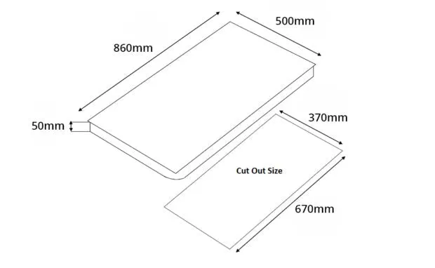 Tecno Uno T-833 TRSV Toughened Glass Hob (SCHOTT) Black 86cm  3 Burners (2x Big, 1x Medium)