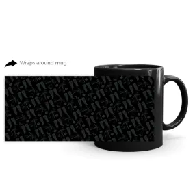 The Walking Dead Icons Black Mug