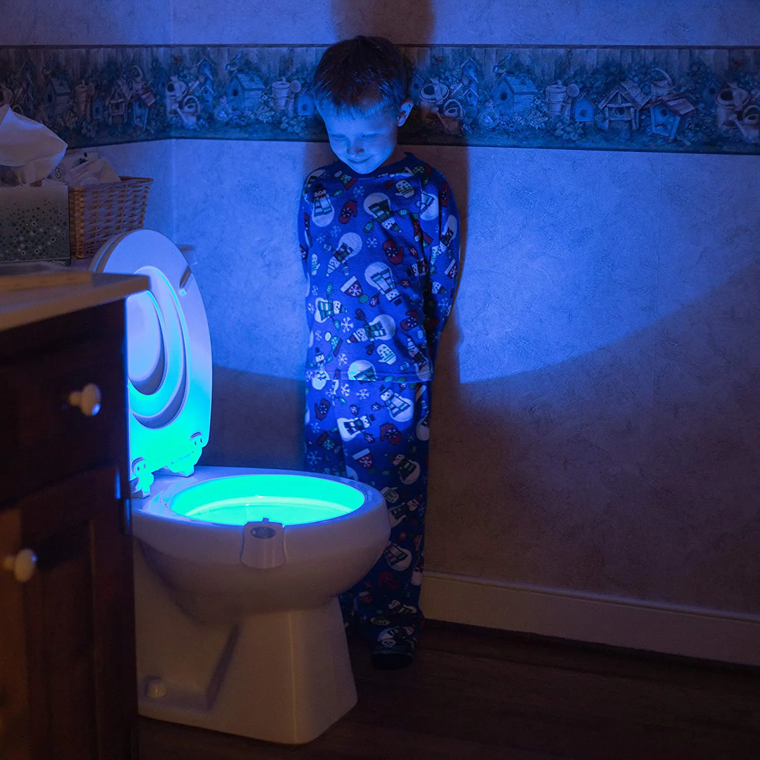 Toilet Bowl Night Light with Motion Sensor LED by Rainbowl - Funny & Unique Christmas Gift for Men, Him, Dad, Boyfriend, Husband, Grandpa - Cool Novelty, Best Gag Present - Mens Stocking Stuffer