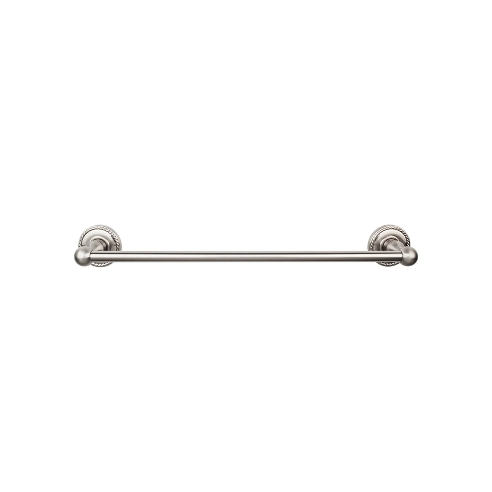 Top Knobs ED10BSNF Edwardian Bath Towel Bar 30 In. Single - Rope Backplate Brushed Satin Nickel