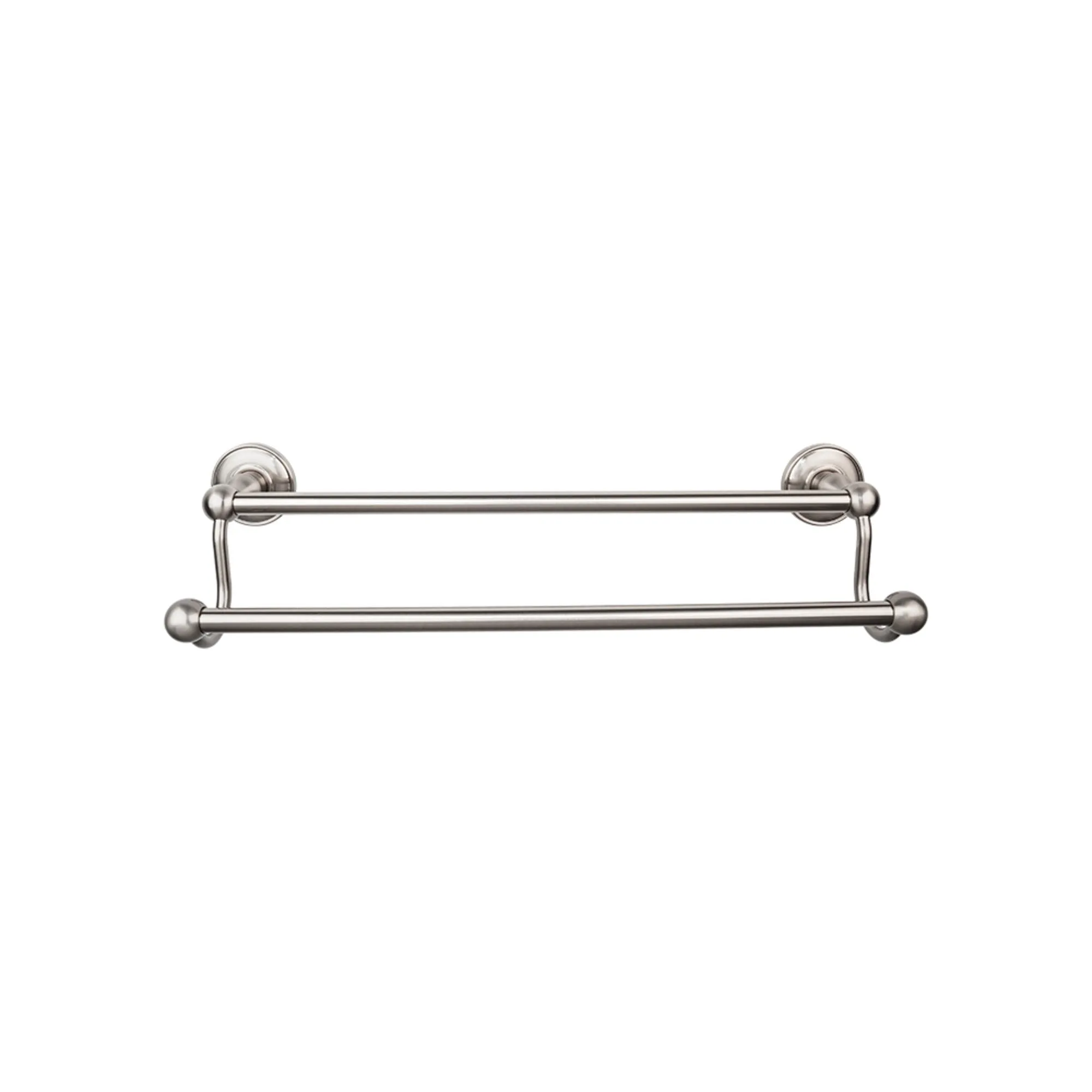 Top Knobs ED11BSND Edwardian Bath Towel Bar 30 Inch Double - Plain Bplate Brushed Satin Nickel