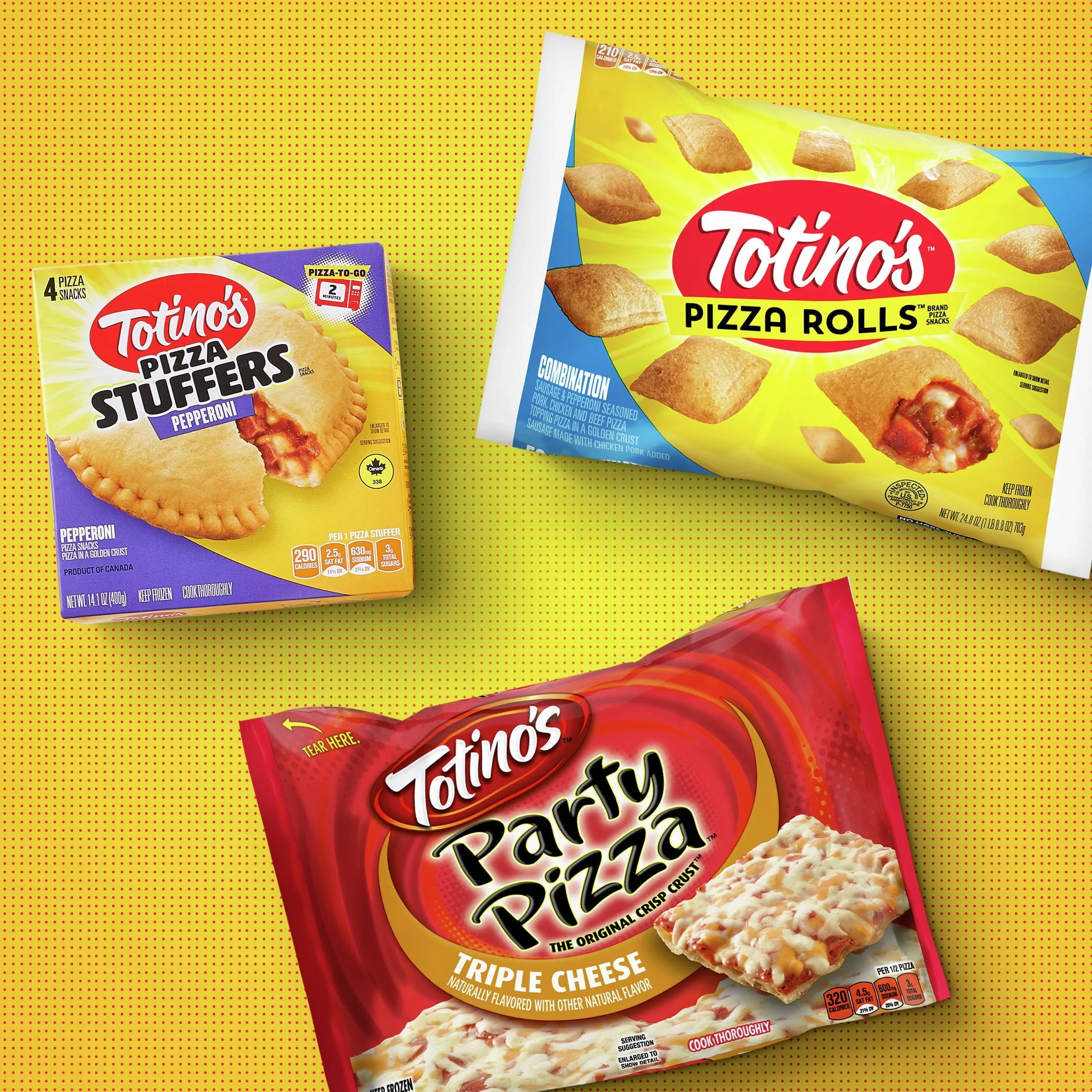 Totino's Pizza Rolls, Combination, Frozen Snacks, 50 ct