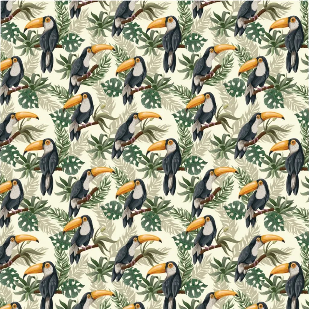 Toucan Tropical Duvet Cover, Bird Leaves Microfiber Full Queen Twin Unique Vibrant Bed Cover Modern Home Bedding Bedroom Décor