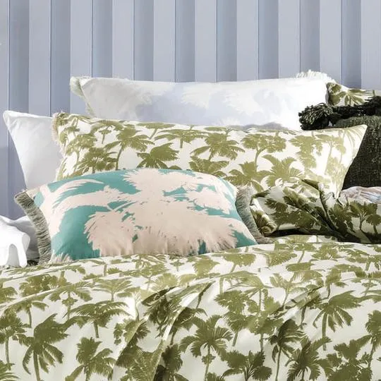 Tourelles Leaf European Pillowcase by Linen House