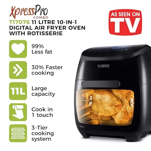 Tower T17076 Xpress Pro Combo 10-in-1 Digital Air Fryer (New)