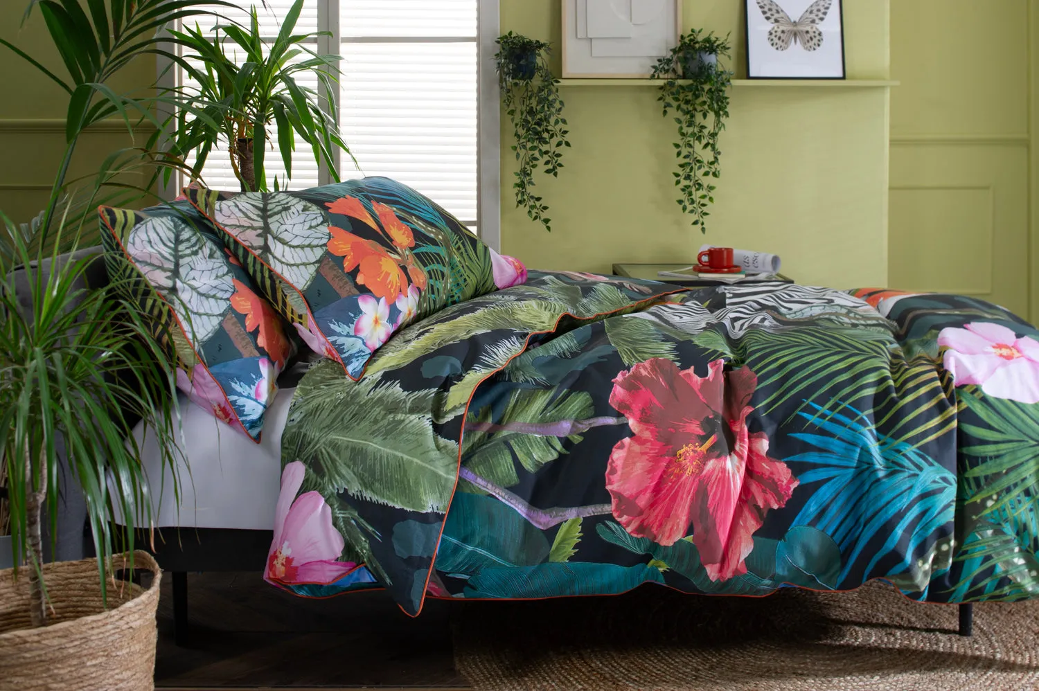 Tropical Zoo Deluxe Cotton Printed Bedlinen Duvet set