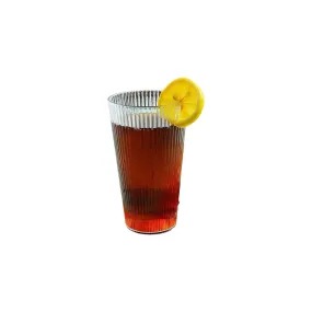 Tuffex Acrylic Ribbed Cup 600ml Drinking Glasses Clear Style