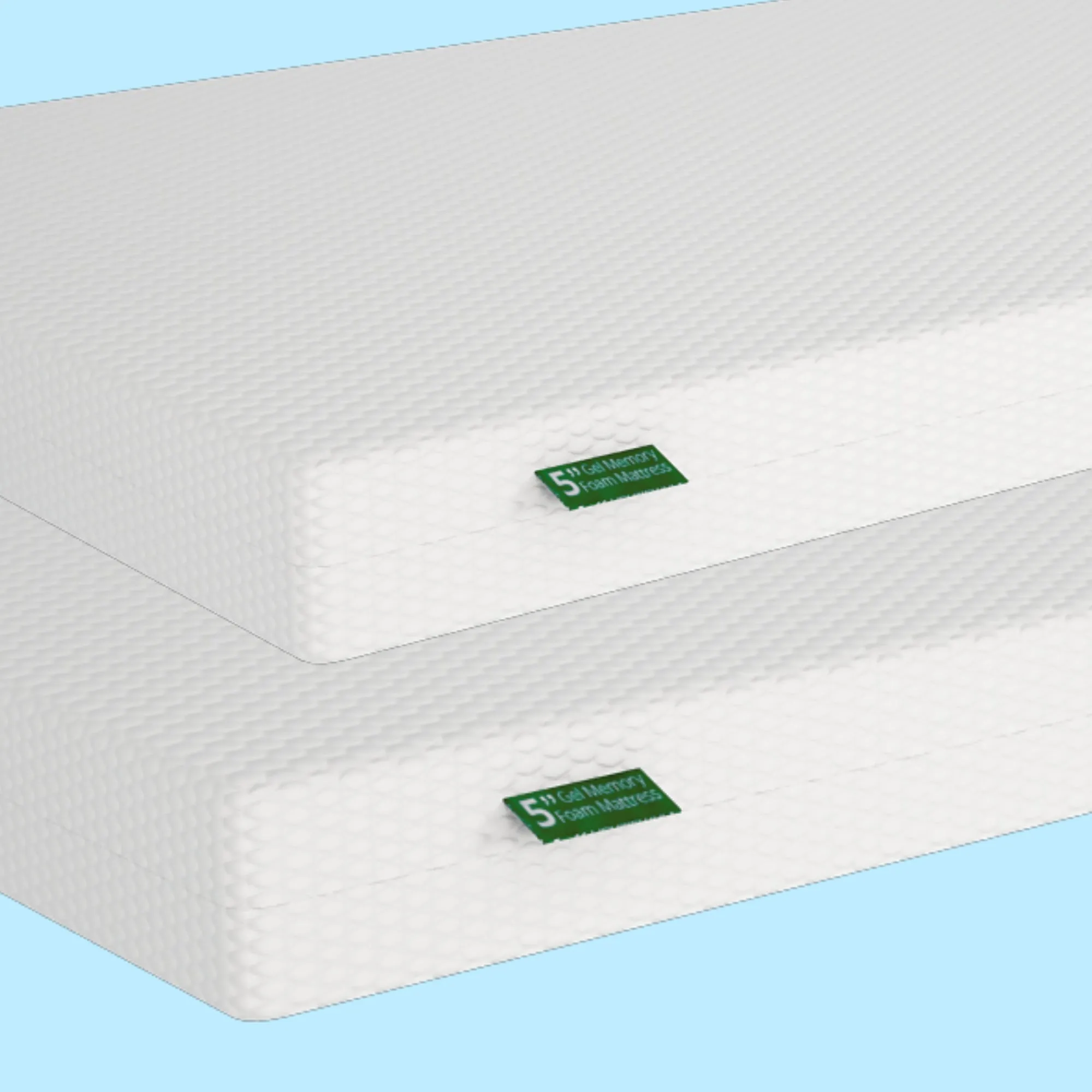 Two Pack 5-Inch Full Memory Foam Mattress