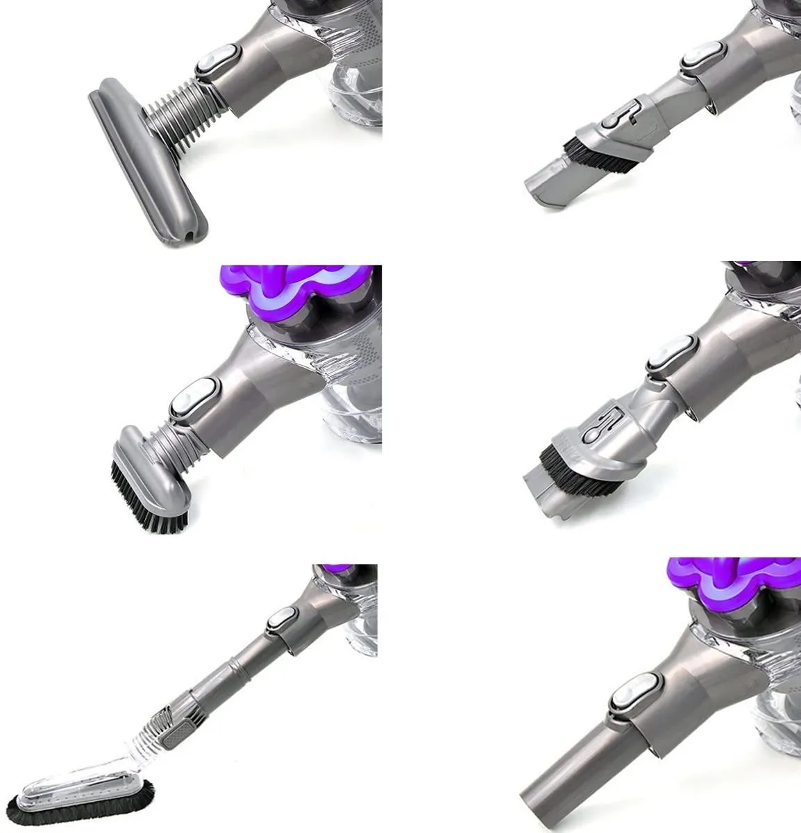 Universal Dyson V6 & Corded Vacuum Tool Kit - Part # DYSV6-DCKIT-7PCS