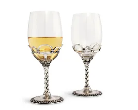 Vagabond House Equestrian Set Wine Glasses 444H23