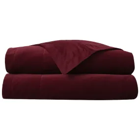 Velvet Duvet Cover in Burgundy