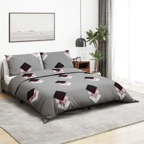 vidaXL Duvet Cover Set Grey 200x220 cm Cotton