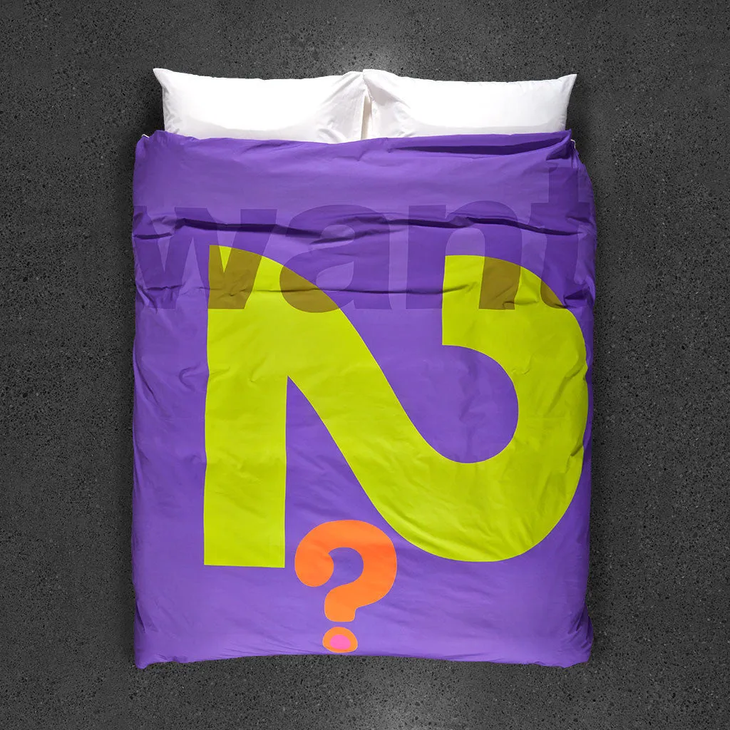 Want 2? Love 2! Duvet Cover