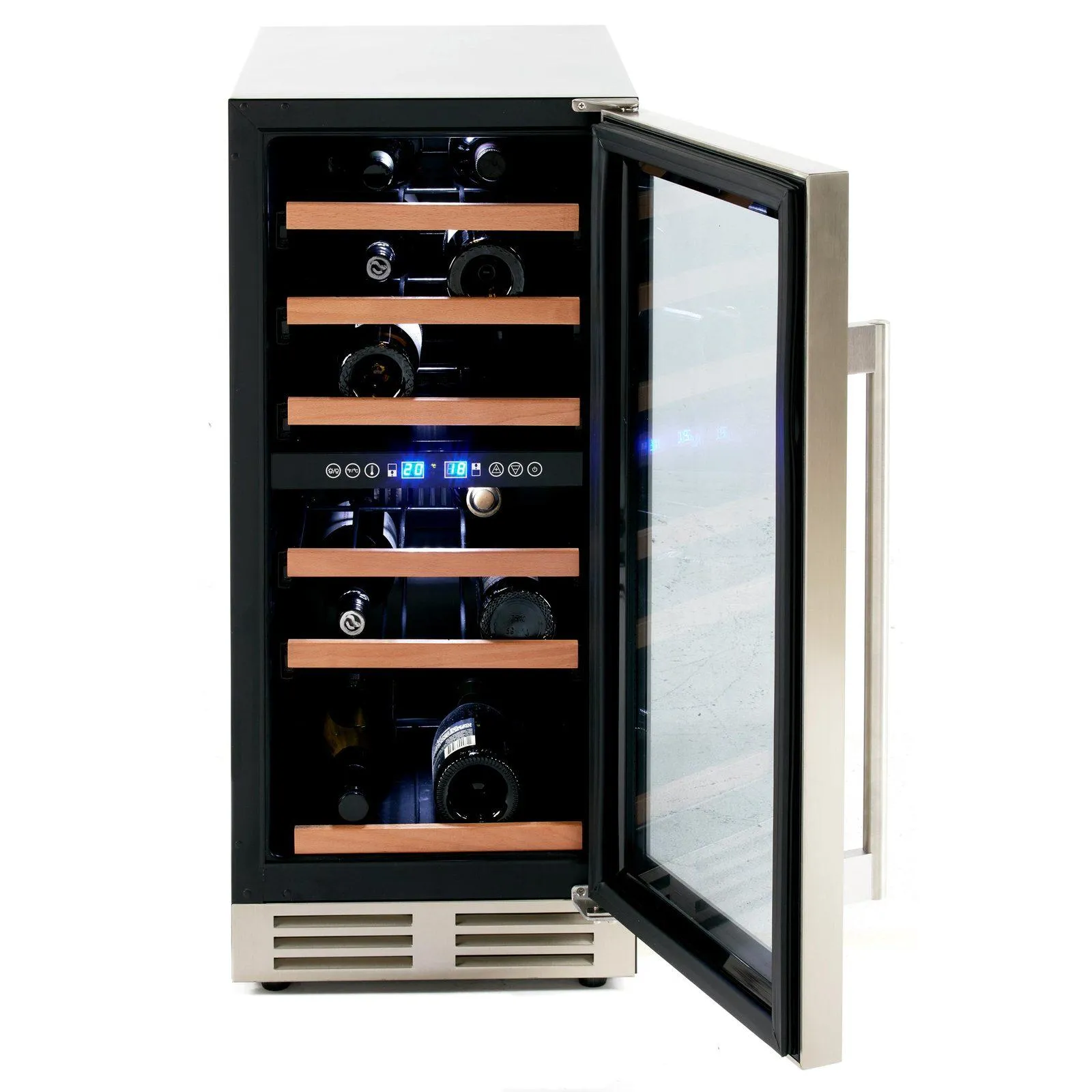 WCF282E3SD Avanti 28 Bottle DESIGNER Series Dual-Zone Wine Cooler - Stainless Steel / 28 Bottles