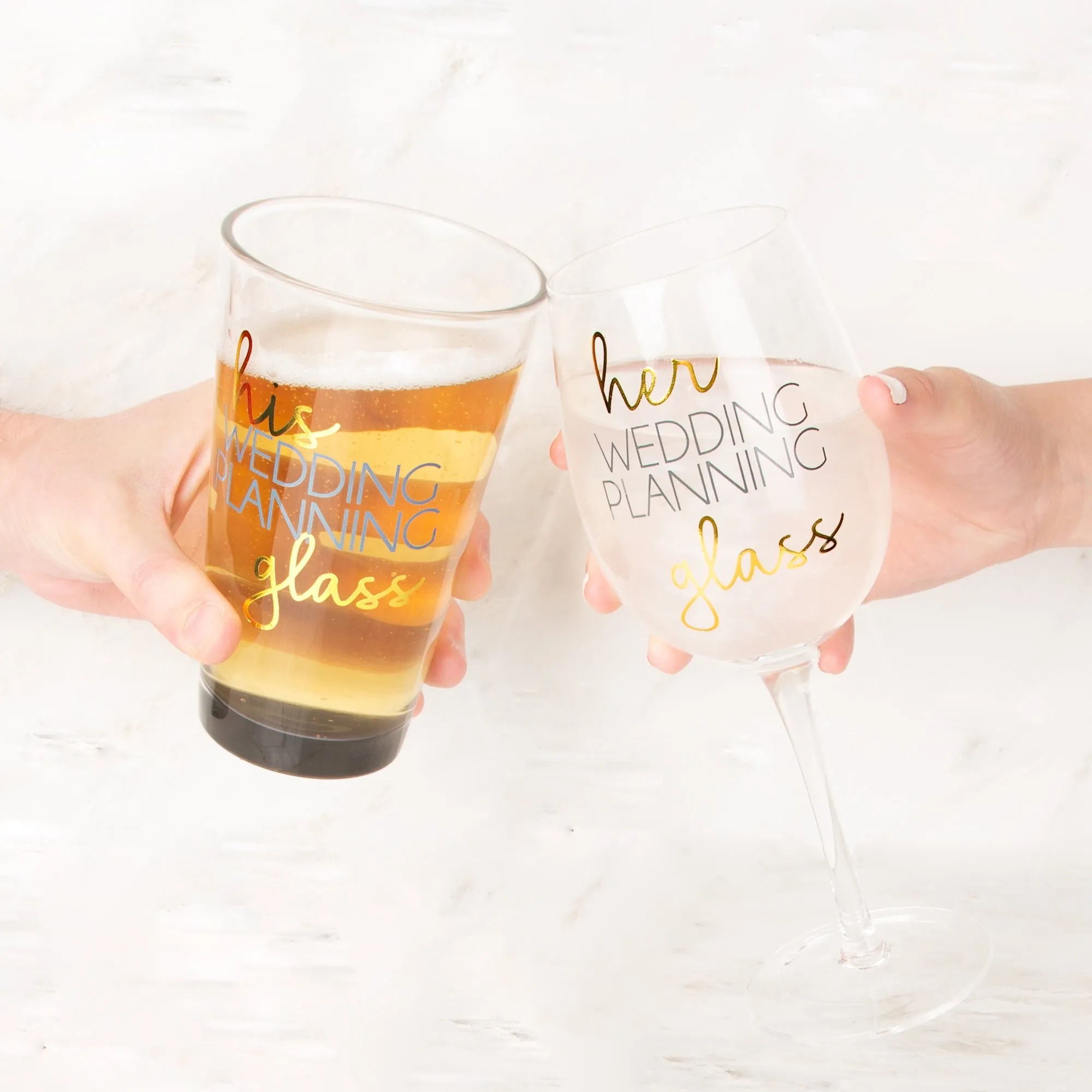 Wedding Planning 16 oz Crystal Wine Glass