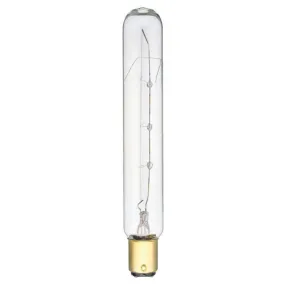 Westinghouse 0370600 20 Watt Incandescent T6 1/2 Specialty Clear - 2600 Kelvin - Warm White - 100 Lumens - BA15d-Double Contact Bayonet Base - 130 Volt - Card