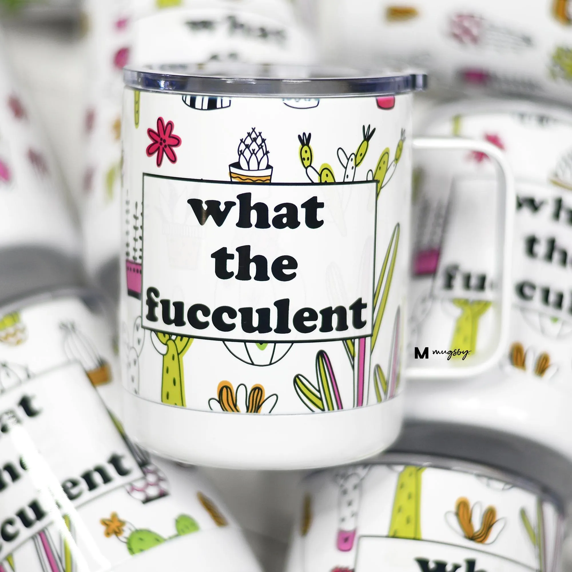 What The Fucculent Travel Cup, Cactus Cup