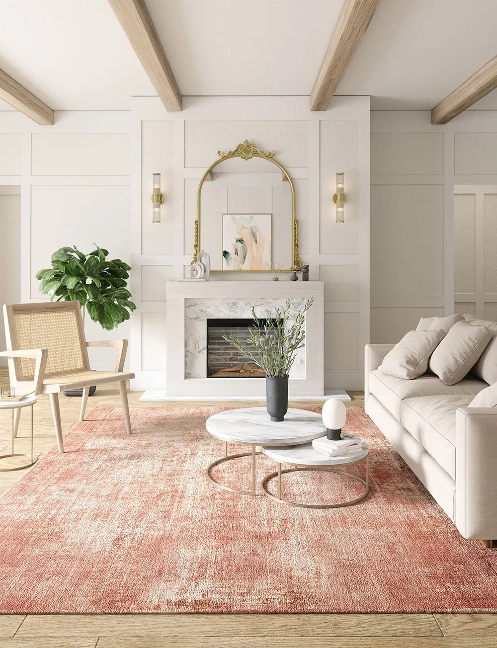 Willow Coral Beige Rug