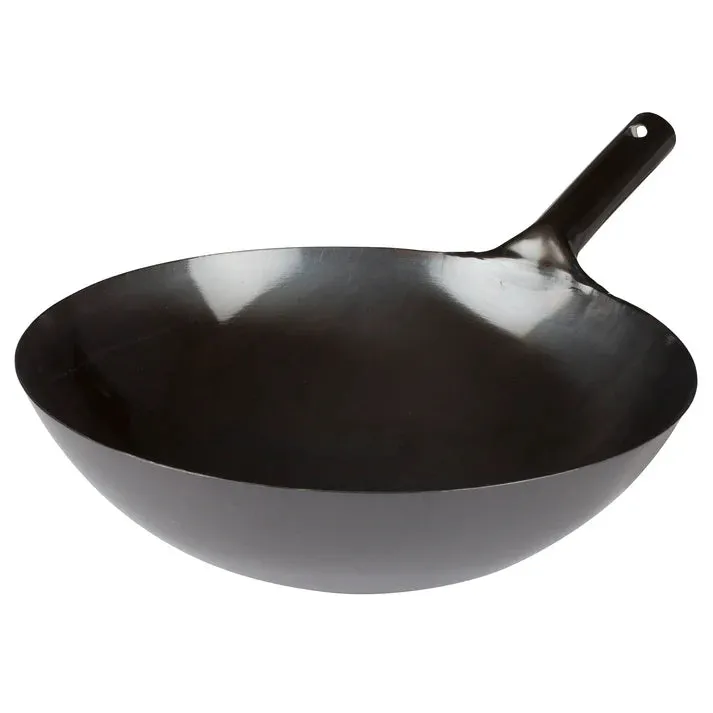 Winco 16" Chinese Wok Carbon Steel - Black - WOK-36