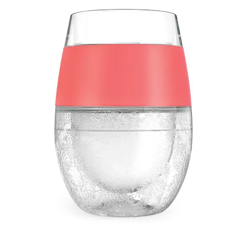 Wine FREEZE™ Cooling Cups in Coral (set of 2) by