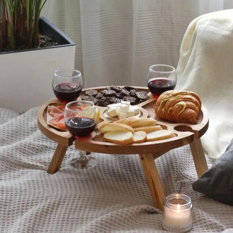 Wooden picnic table - foldable and handmade