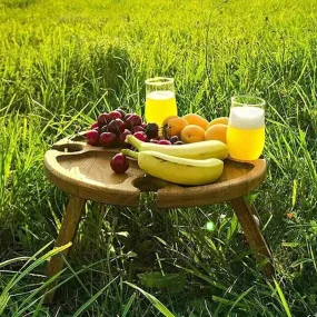 Wooden picnic table - foldable and handmade