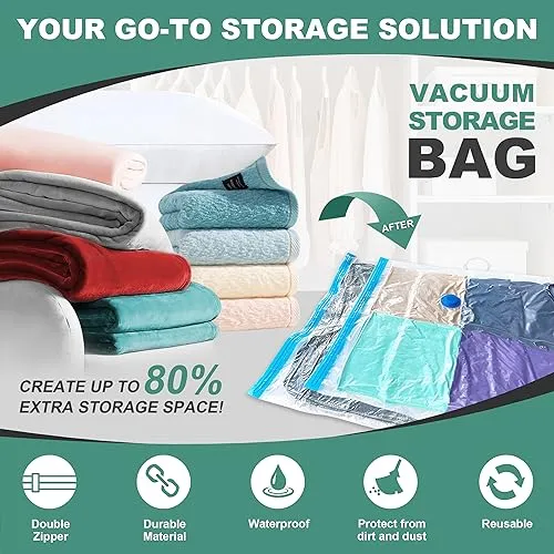 WTREE 20 Pack Vacuum Storage Bags