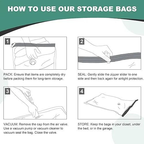 WTREE 20 Pack Vacuum Storage Bags