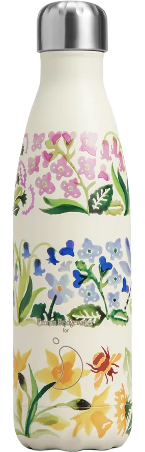 XB1050 Chilly's 500ml Water Bottle Emma Bridgewater Bottles Wildflower Walks