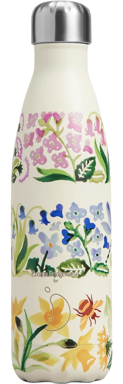 XB1050 Chilly's 500ml Water Bottle Emma Bridgewater Bottles Wildflower Walks